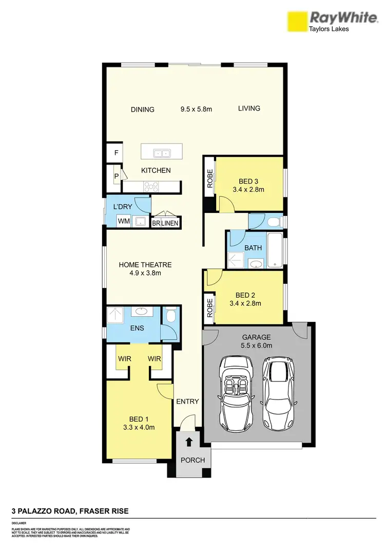 Floorplan of Homely house listing, 3 Palazzo Road, Fraser Rise VIC 3336