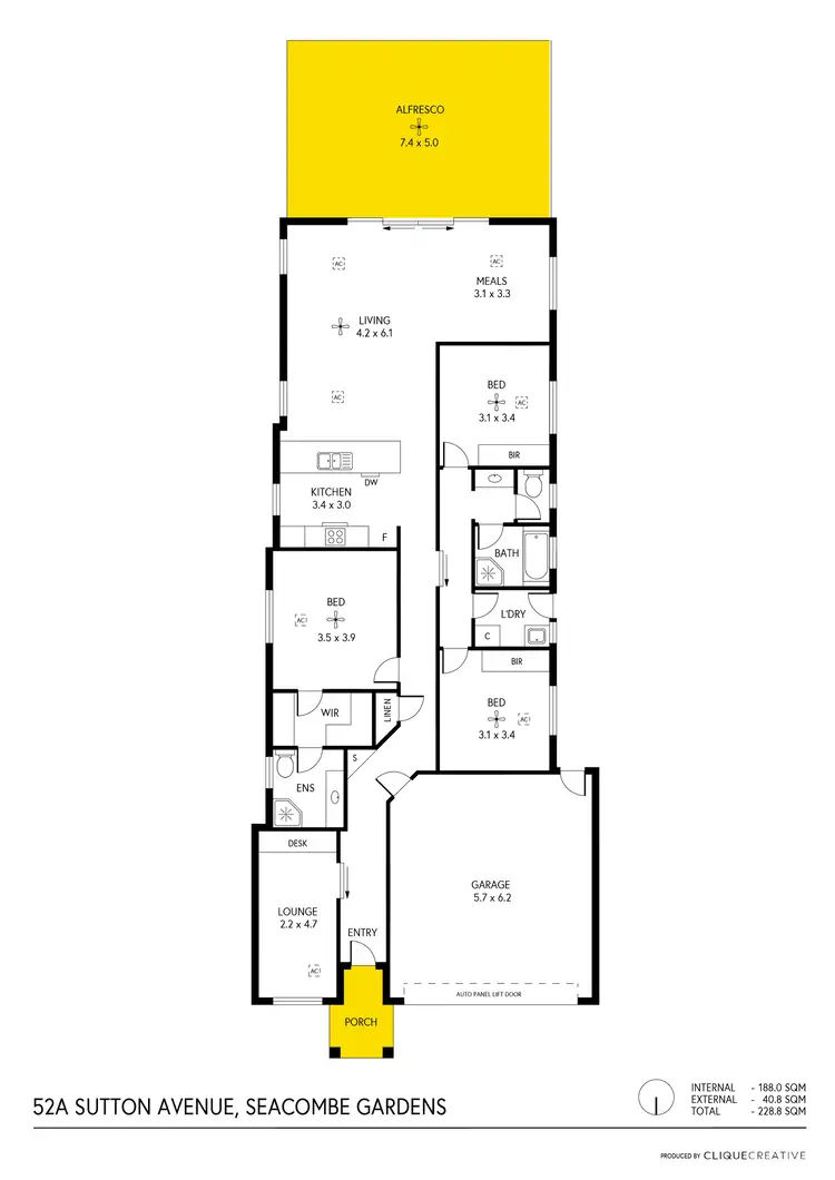Floorplan of Homely house listing, 52a Sutton Avenue, Seacombe Gardens SA 5047
