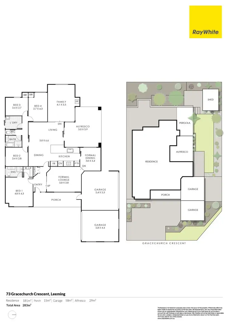 Floorplan of Homely house listing, 73 Gracechurch Crescent, Leeming WA 6149