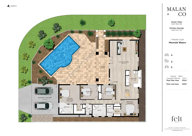 Floorplan of Homely house listing, 1 Muresk Court, Mermaid Waters QLD 4218