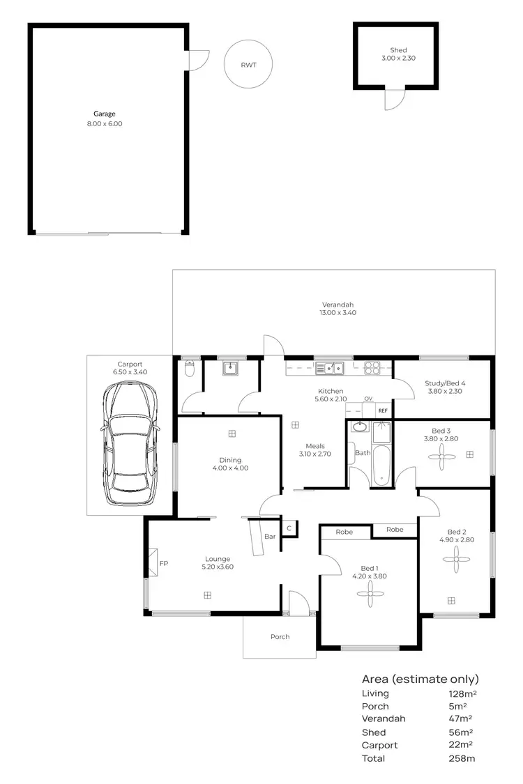 Floorplan of Homely house listing, 21 Dampier Avenue, Findon SA 5023
