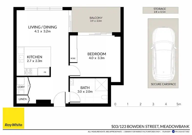 Floorplan of Homely apartment listing, 503/123 Bowden Street, Meadowbank NSW 2114