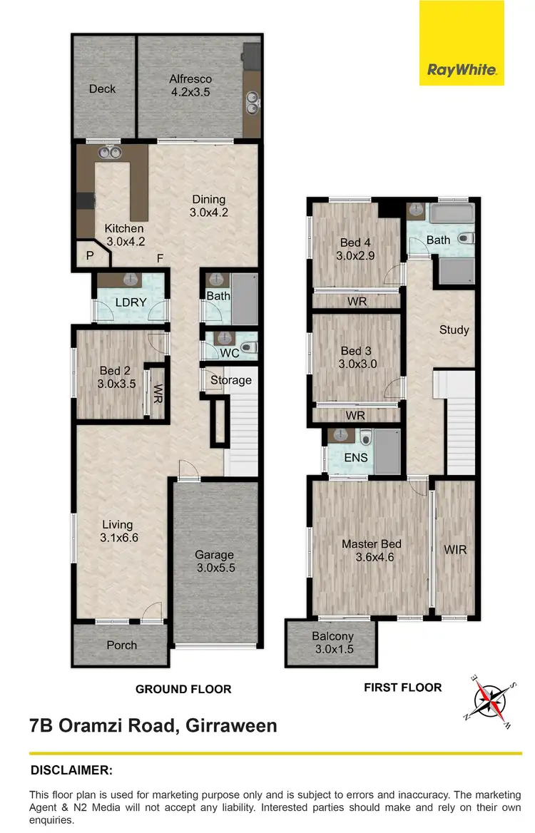Floorplan of Homely semi-detached listing, 7B Oramzi Road, Girraween NSW 2145