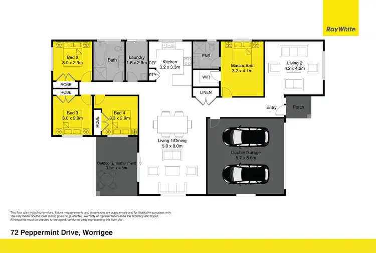 Floorplan of Homely house listing, 72 Peppermint Drive, Worrigee NSW 2540