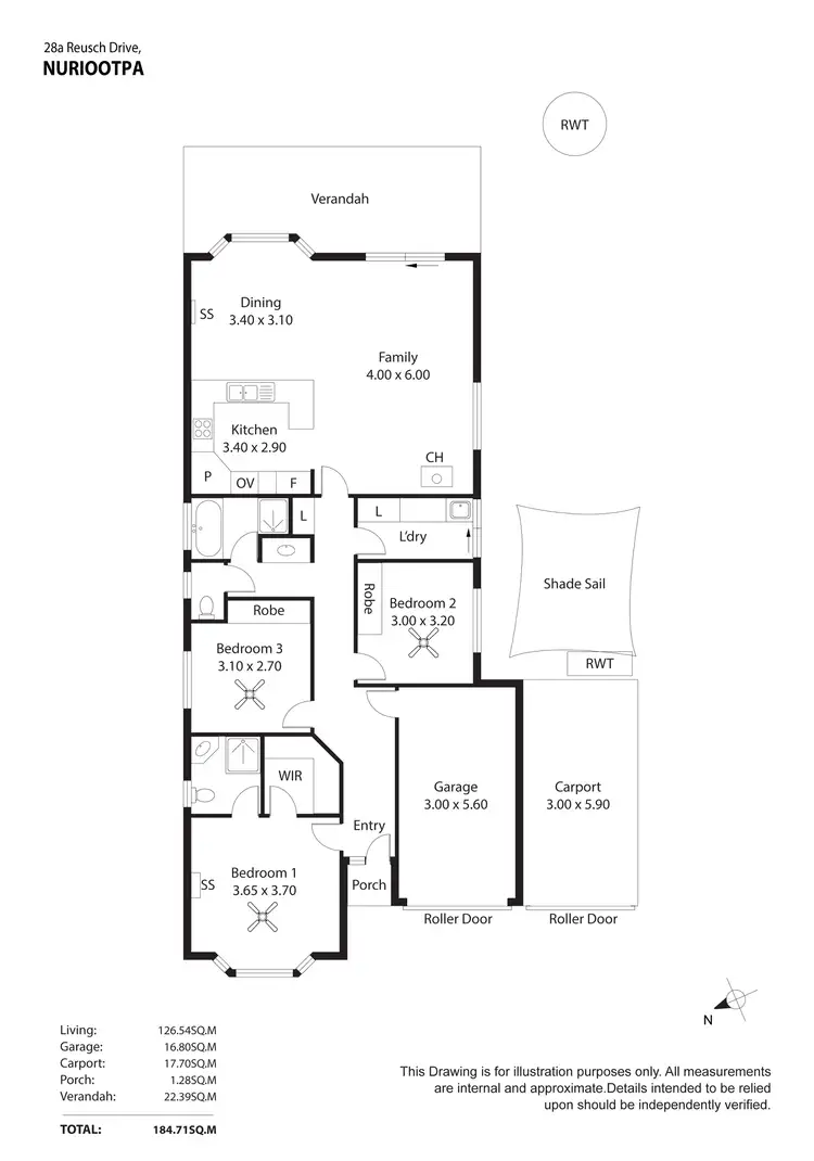 Floorplan of Homely house listing, 28A Reusch Drive, Nuriootpa SA 5355