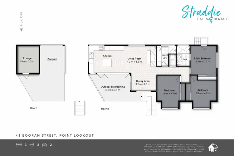 Floorplan of Homely house listing, 44 Booran Street, Point Lookout QLD 4183