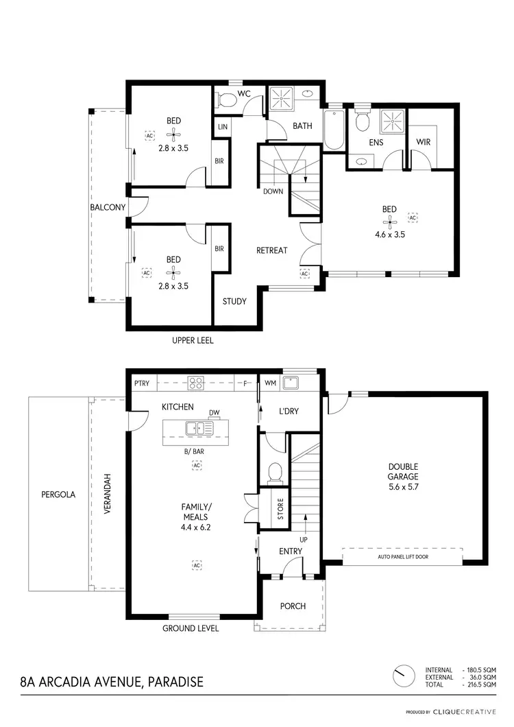 Floorplan of Homely house listing, 8A Arcadia Avenue, Paradise SA 5075
