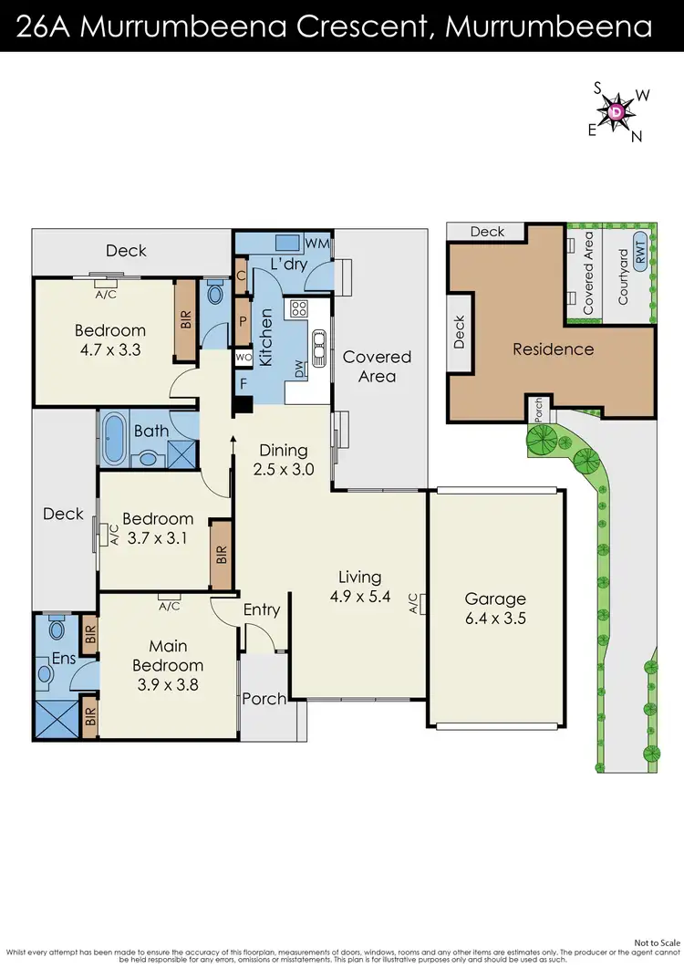 Floorplan of Homely townhouse listing, 26A Murrumbeena Crescent, Murrumbeena VIC 3163