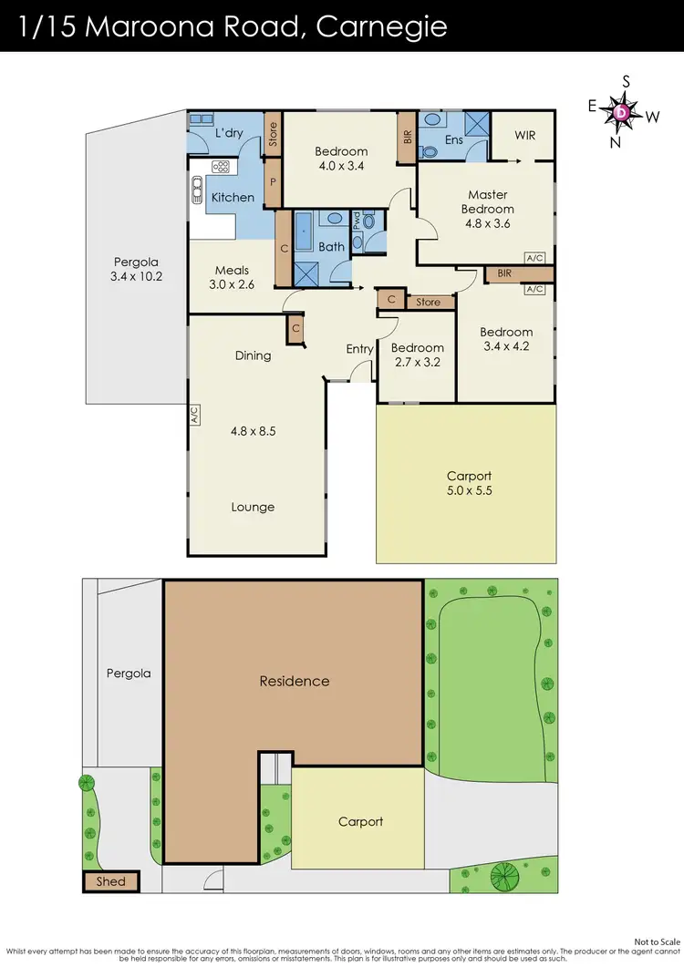 Floorplan of Homely house listing, 1/15 Maroona Road, Carnegie VIC 3163