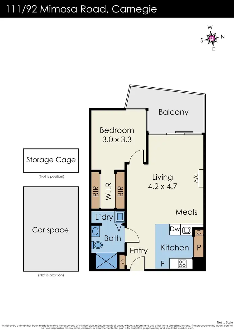 Floorplan of Homely apartment listing, 111/92 Mimosa Road, Carnegie VIC 3163
