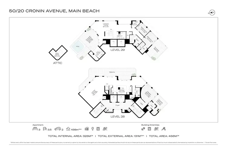 Floorplan of Homely apartment listing, 50/20 Cronin Avenue, Main Beach QLD 4217