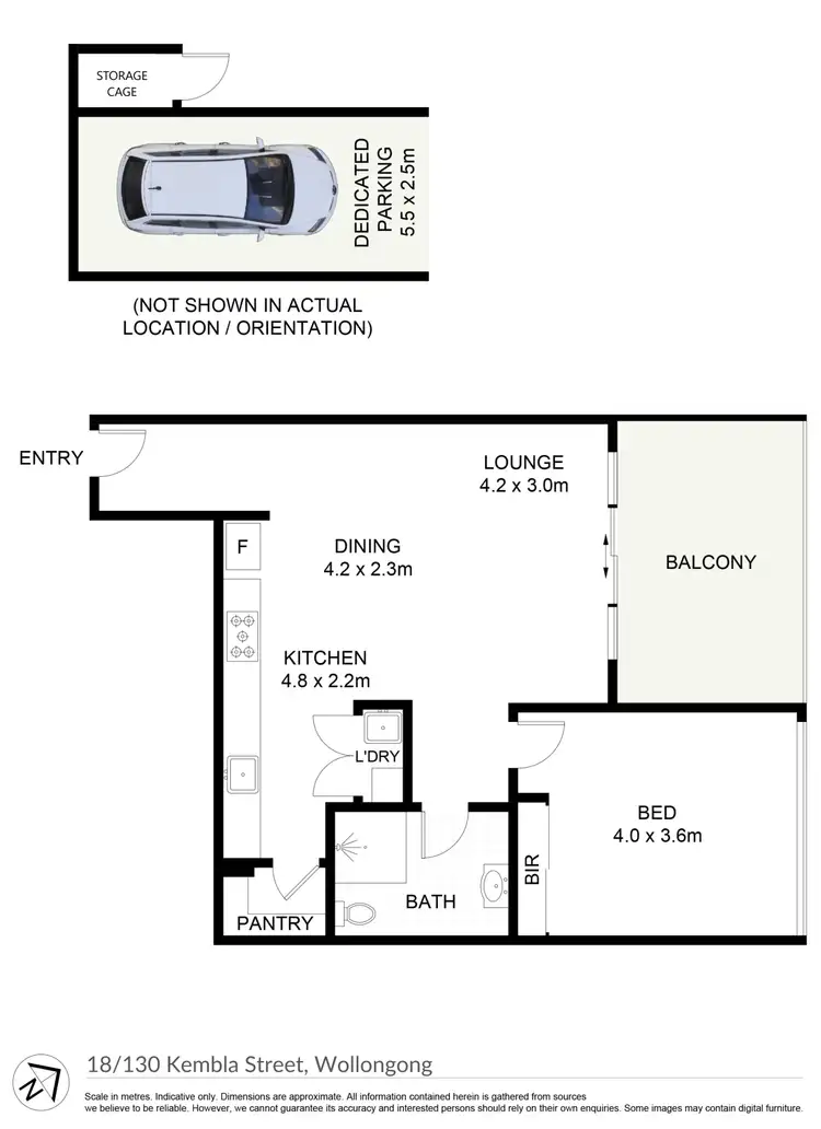 Floorplan of Homely apartment listing, 18/130 Kembla Street, Wollongong NSW 2500
