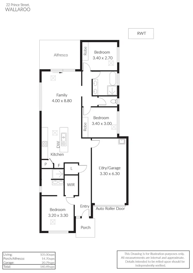 Floorplan of Homely house listing, 22 Prince Street, Wallaroo SA 5556