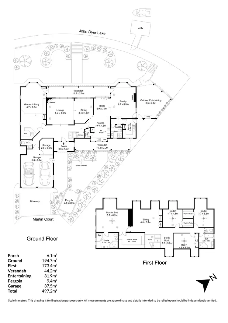 Floorplan of Homely house listing, 34 Martin Court, West Lakes SA 5021