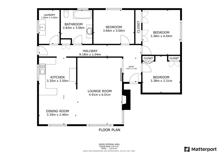Floorplan of Homely house listing, 1 Cobham Avenue, Swan Hill VIC 3585