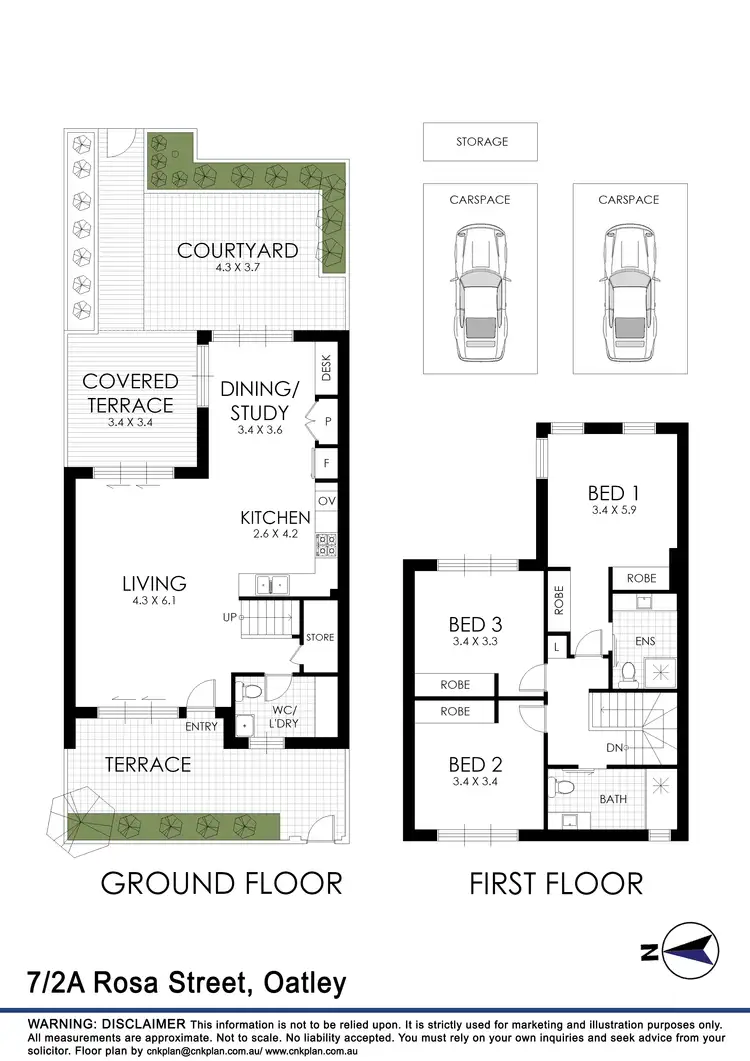 Floorplan of Homely townhouse listing, 7/2A Rosa Street, Oatley NSW 2223