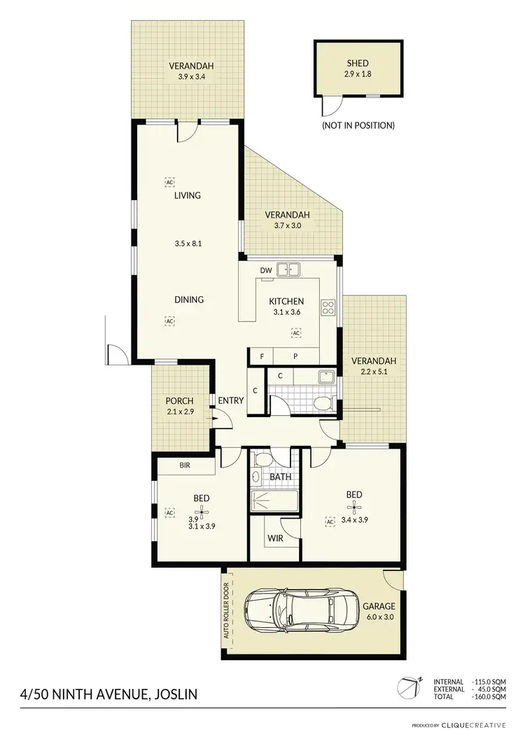 Floorplan of Homely unit listing, 4/50 Ninth Avenue, Joslin SA 5070