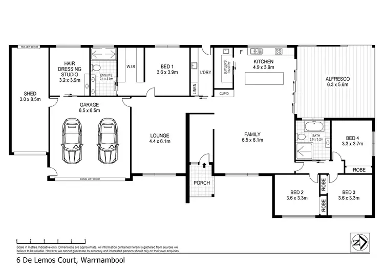 Floorplan of Homely house listing, 6 De Lemos Court, Warrnambool VIC 3280