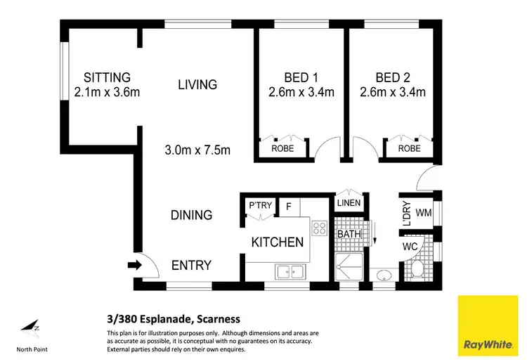 Floorplan of Homely unit listing, 3/380 Esplanade, Scarness QLD 4655