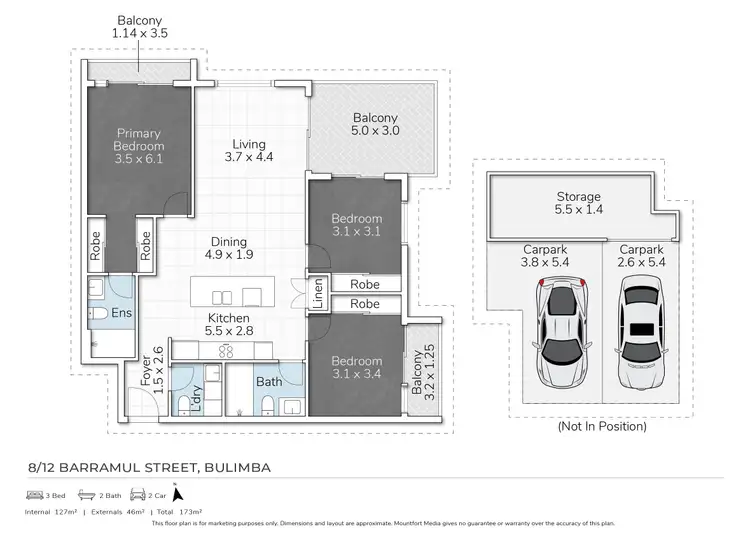 Floorplan of Homely apartment listing, 8/12 Barramul Street, Bulimba QLD 4171