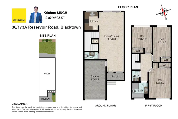 Floorplan of Homely townhouse listing, 36/173A RESERVOIR Road, Blacktown NSW 2148