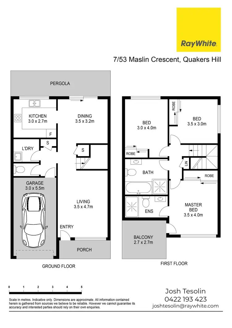 Floorplan of Homely townhouse listing, 7/53 Maslin Crescent, Quakers Hill NSW 2763
