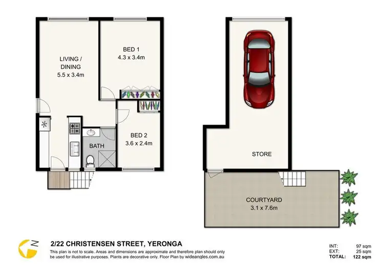Floorplan of Homely unit listing, 2/22 Christensen Street, Yeronga QLD 4104