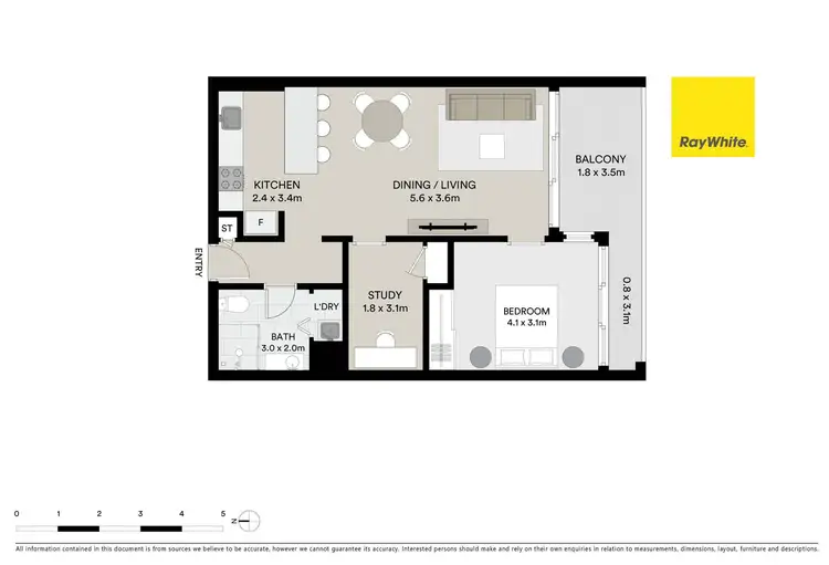 Floorplan of Homely apartment listing, 307E/599 Pacific Highway, St Leonards NSW 2065