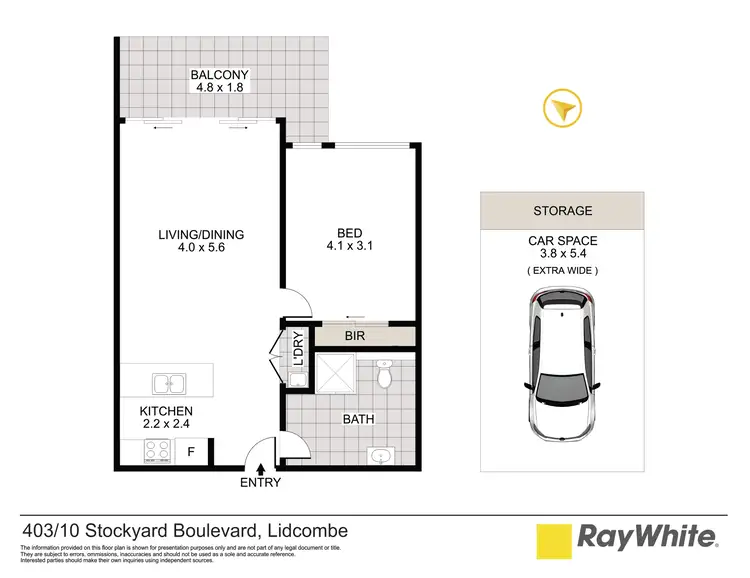 Floorplan of Homely apartment listing, 403/10 Stockyard Boulevard, Lidcombe NSW 2141