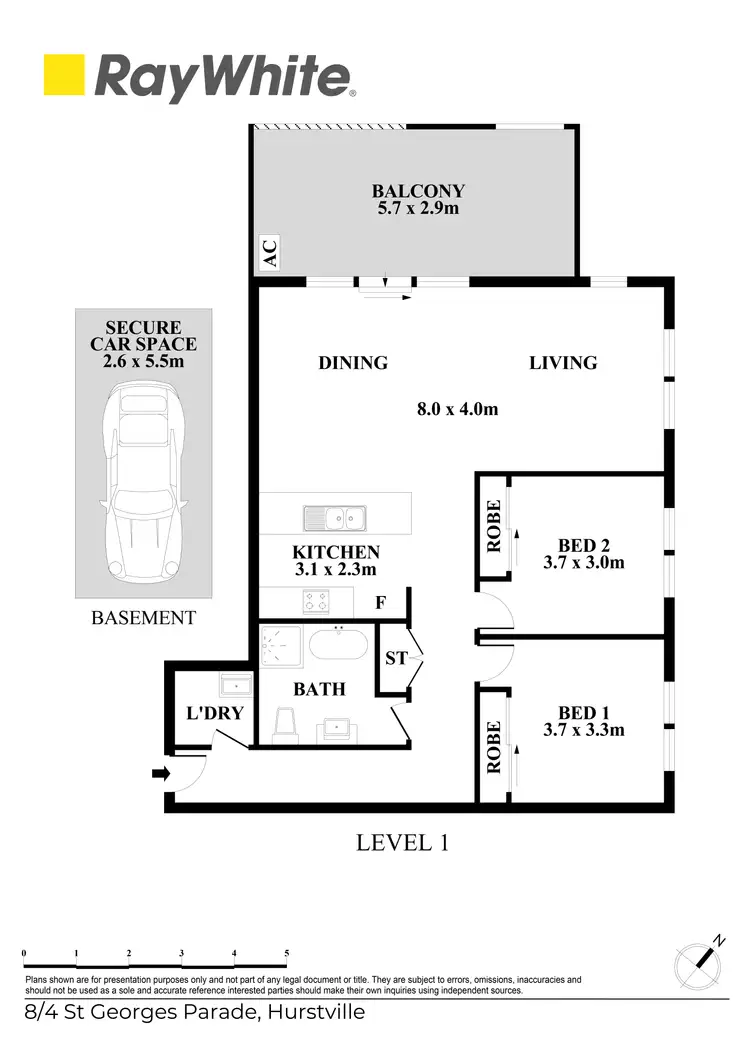Floorplan of Homely unit listing, 8/4 St Georges Parade, Hurstville NSW 2220