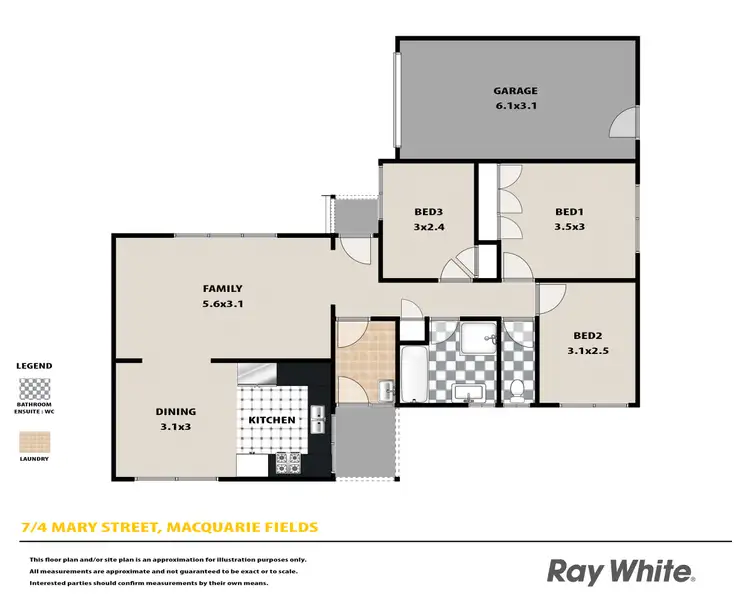 Floorplan of Homely villa listing, 7/4 Mary Street, Macquarie Fields NSW 2564