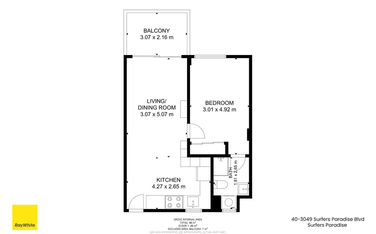 Floorplan of Homely apartment listing, 40/3049 Surfers Paradise Boulevard, Surfers Paradise QLD 4217