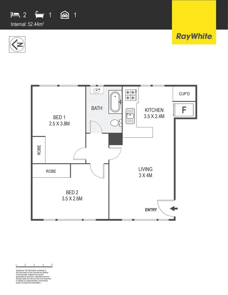 Floorplan of Homely unit listing, 1/10 Irvine Street, Watson ACT 2602