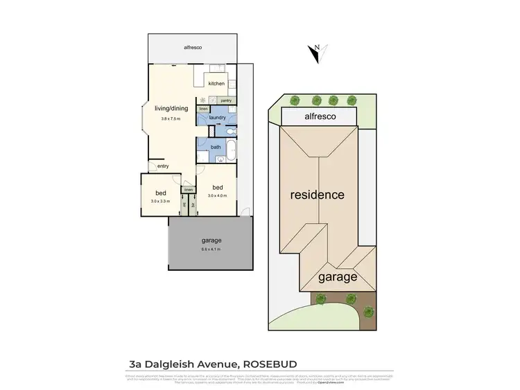 Floorplan of Homely house listing, 3A Dalgleish Avenue, Rosebud VIC 3939