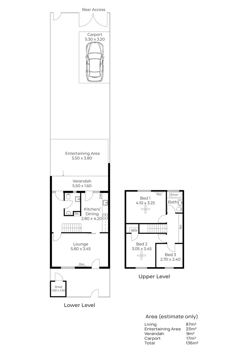 Floorplan of Homely townhouse listing, 1/9 Jose Court, Para Hills West SA 5096