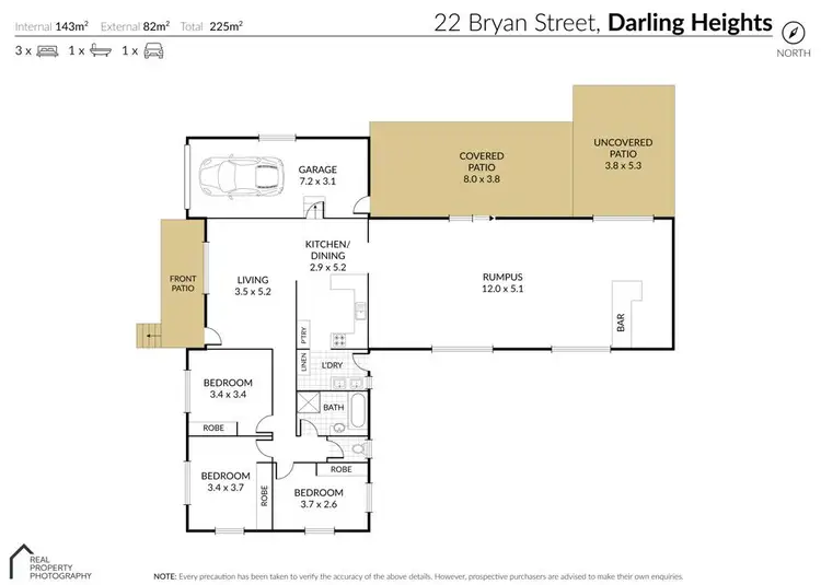 Floorplan of Homely house listing, 22 Bryan Street, Darling Heights QLD 4350