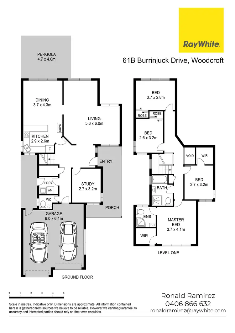 Floorplan of Homely house listing, 61B Burrinjuck Drive, Woodcroft NSW 2767