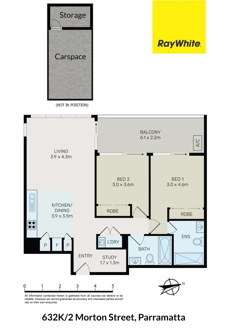 Floorplan of Homely apartment listing, 632K/2 Morton Street, Parramatta NSW 2150