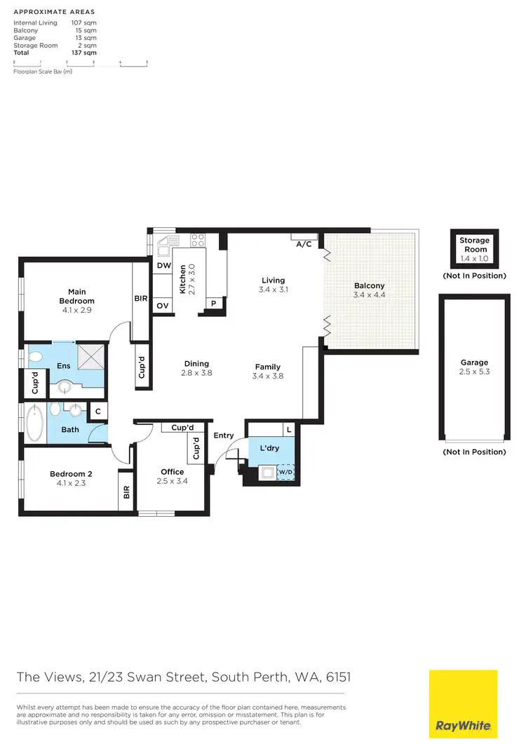 Floorplan of Homely apartment listing, 21/23 Swan Street, South Perth WA 6151