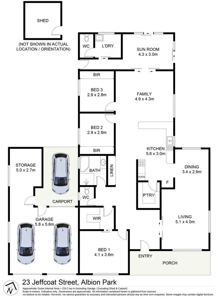 Floorplan of Homely house listing, 23 Jeffcoat Street, Albion Park NSW 2527