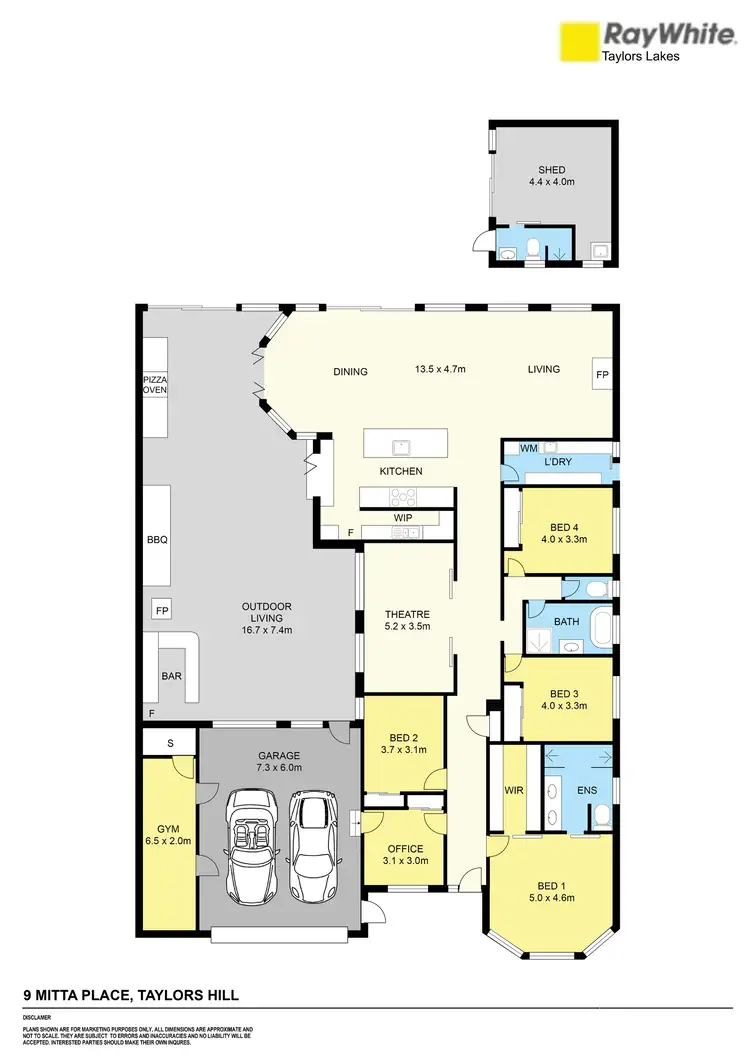 Floorplan of Homely house listing, 9 Mitta Place, Taylors Hill VIC 3037