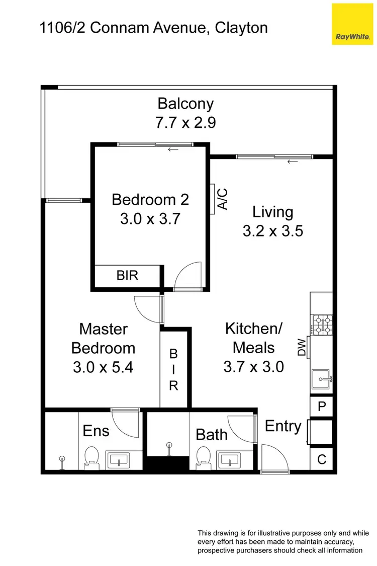 Floorplan of Homely apartment listing, M-city 1106/2 Connam Avenue, Clayton VIC 3168