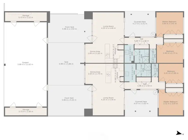 Floorplan of Homely semi-detached listing, 7 Suncross Place, Emerald QLD 4720