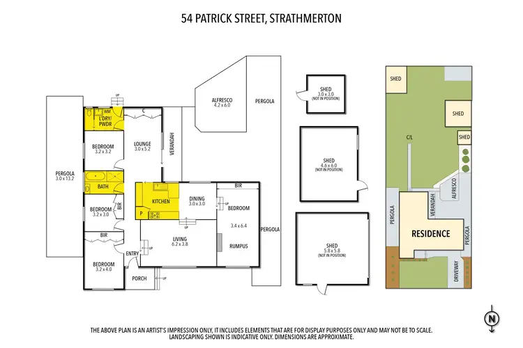 Floorplan of Homely house listing, 54 Patrick Street, Strathmerton VIC 3641