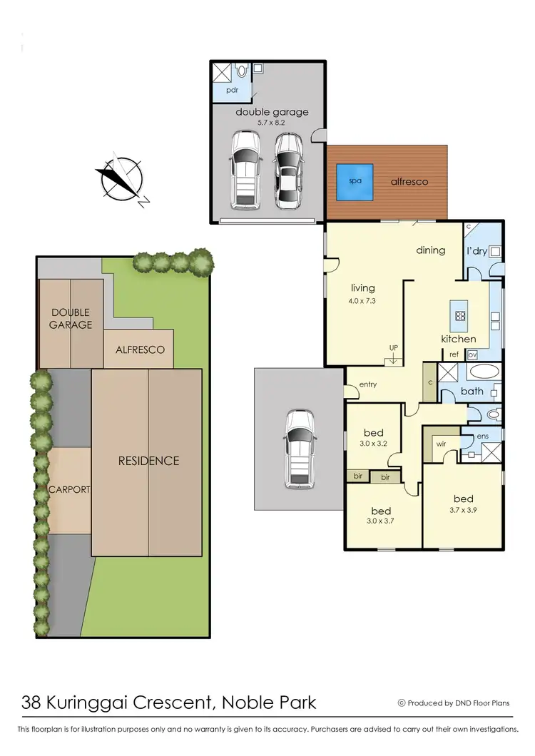 Floorplan of Homely house listing, 38 Kuringgai Crescent, Noble Park VIC 3174
