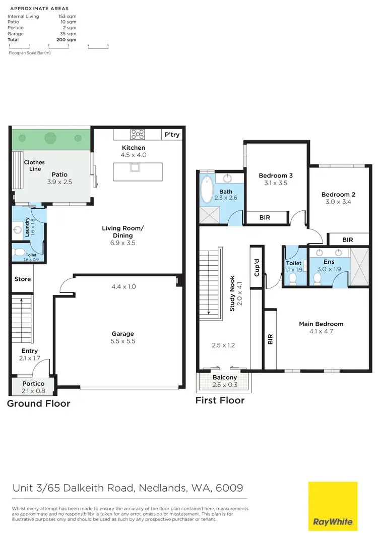 Floorplan of Homely townhouse listing, 3/65 Dalkeith Road, Nedlands WA 6009