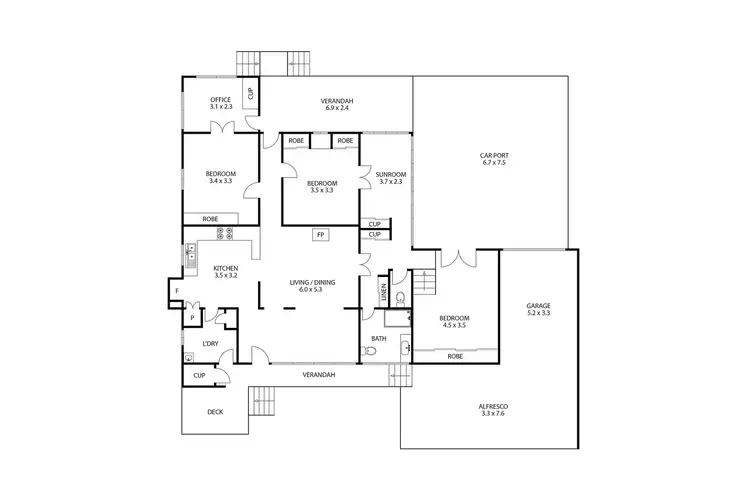 Floorplan of Homely rural property listing, 80 Owen Street East, Dalby QLD 4405