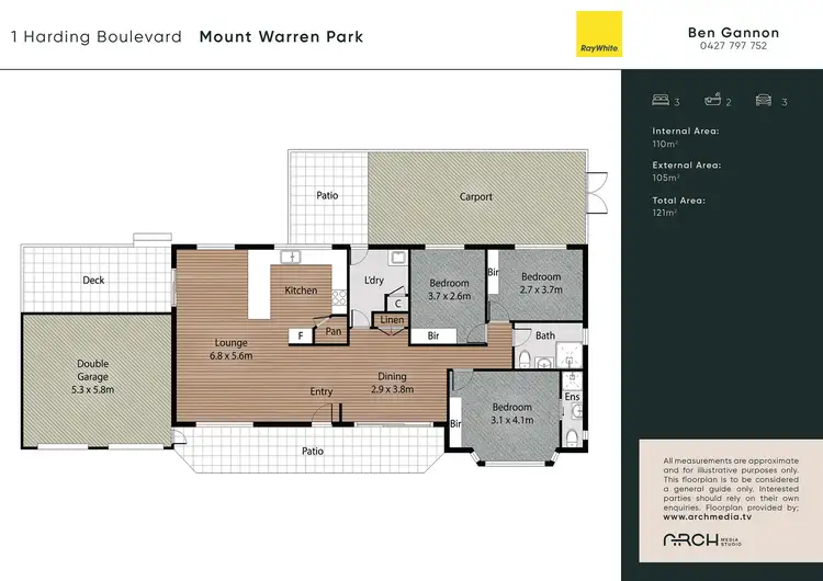Floorplan of Homely house listing, 1 Harding Boulevard, Mount Warren Park QLD 4207