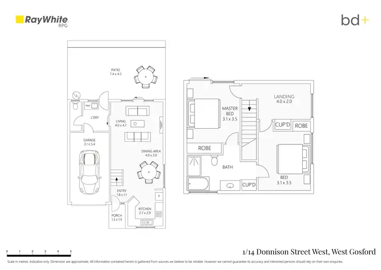 Floorplan of Homely townhouse listing, 1/14 Donnison Street West, West Gosford NSW 2250