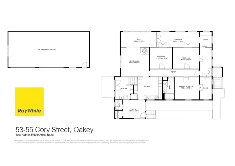 Floorplan of Homely house listing, 55 Cory Street, Oakey QLD 4401